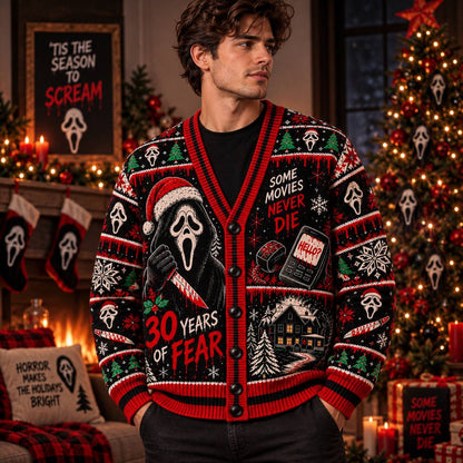 Christmas Scream 30th Anniversary Ugly Cardigan