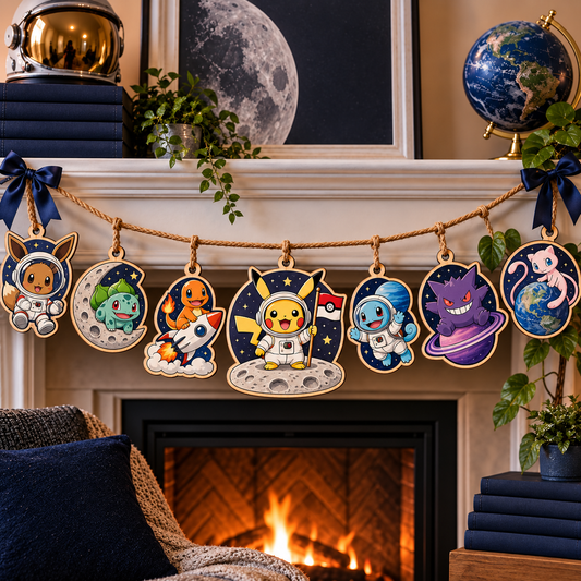 PKM Space Exploration Wooden Garland