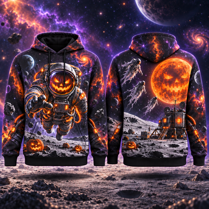 Halloween Out Space AOP T-Shirt Sweatshirt Hoodie