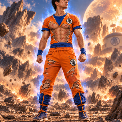 Dragon Ball Songuku Six-Pack Abs Funny T-Shirt & Sweatpants