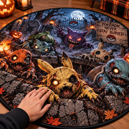 Halloween PKM Zombie 3D Illusion Custom Floor Mat