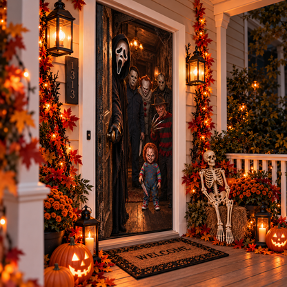 Halloween Horror Movie Door Cover