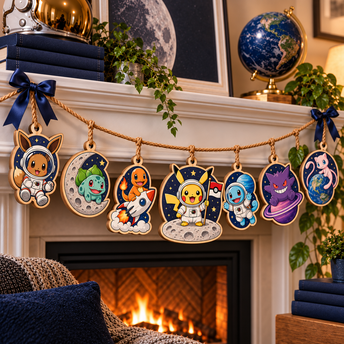 PKM Space Exploration Wooden Garland