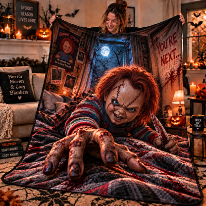 Halloween Chucky Custom Fleece Blanket