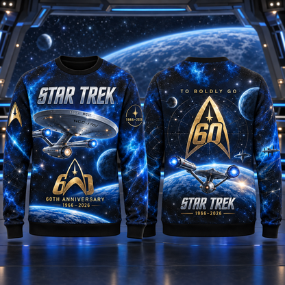 Star Trek 60th Anniversary AOP T-Shirt Sweatshirt Hoodie