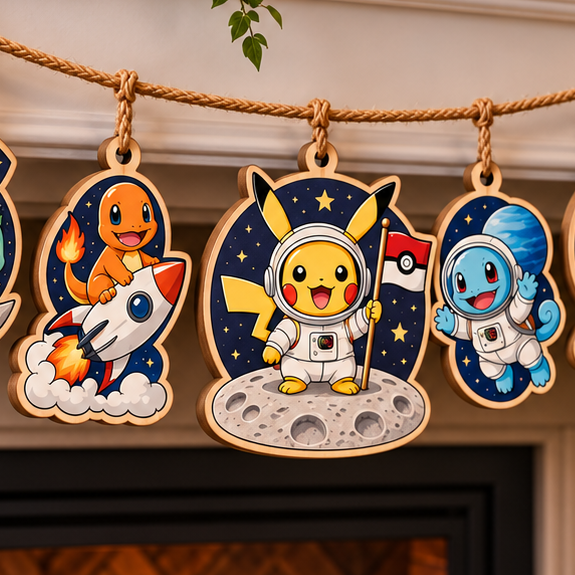 PKM Space Exploration Wooden Garland