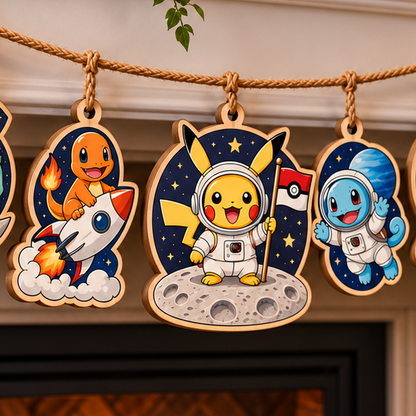 PKM Space Exploration Wooden Garland