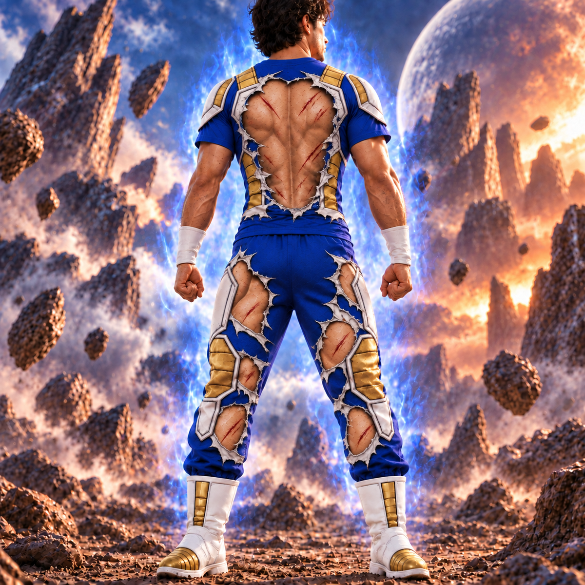 Dragon Ball Vegeta Six-Pack Abs Funny T-Shirt & Sweatpants