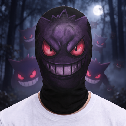 PKM Halloween Gengar Face Funny Costume Headwear - Personalized Balaclava Mask