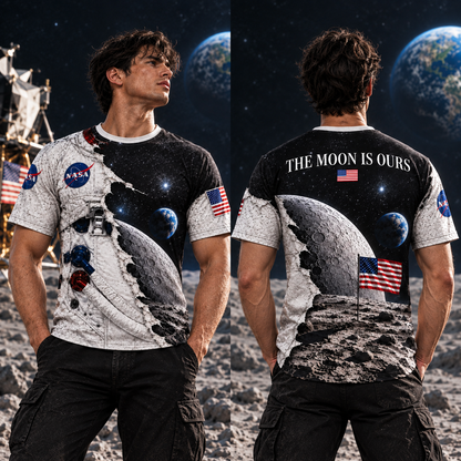 The Moon Is Ours AOP T-Shirt Sweatshirt Hoodie