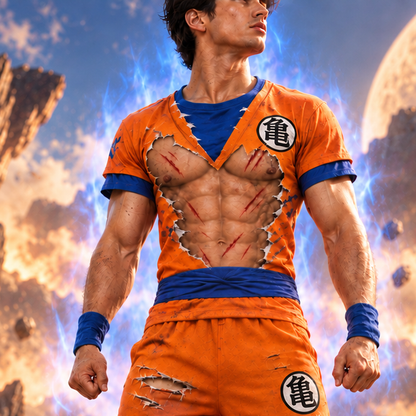 Dragon Ball Songuku Six-Pack Abs Funny T-Shirt & Sweatpants
