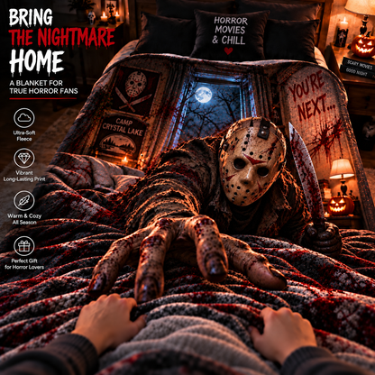 Halloween Jason Custom Fleece Blanket