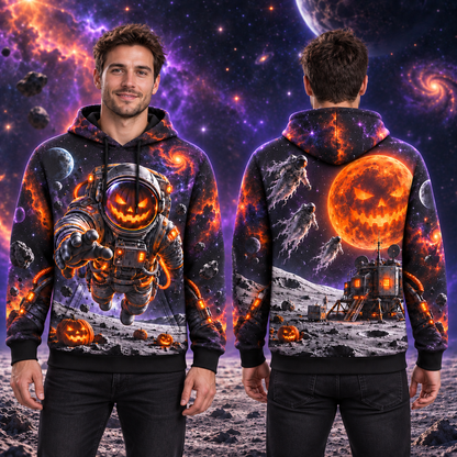 Halloween Out Space AOP T-Shirt Sweatshirt Hoodie