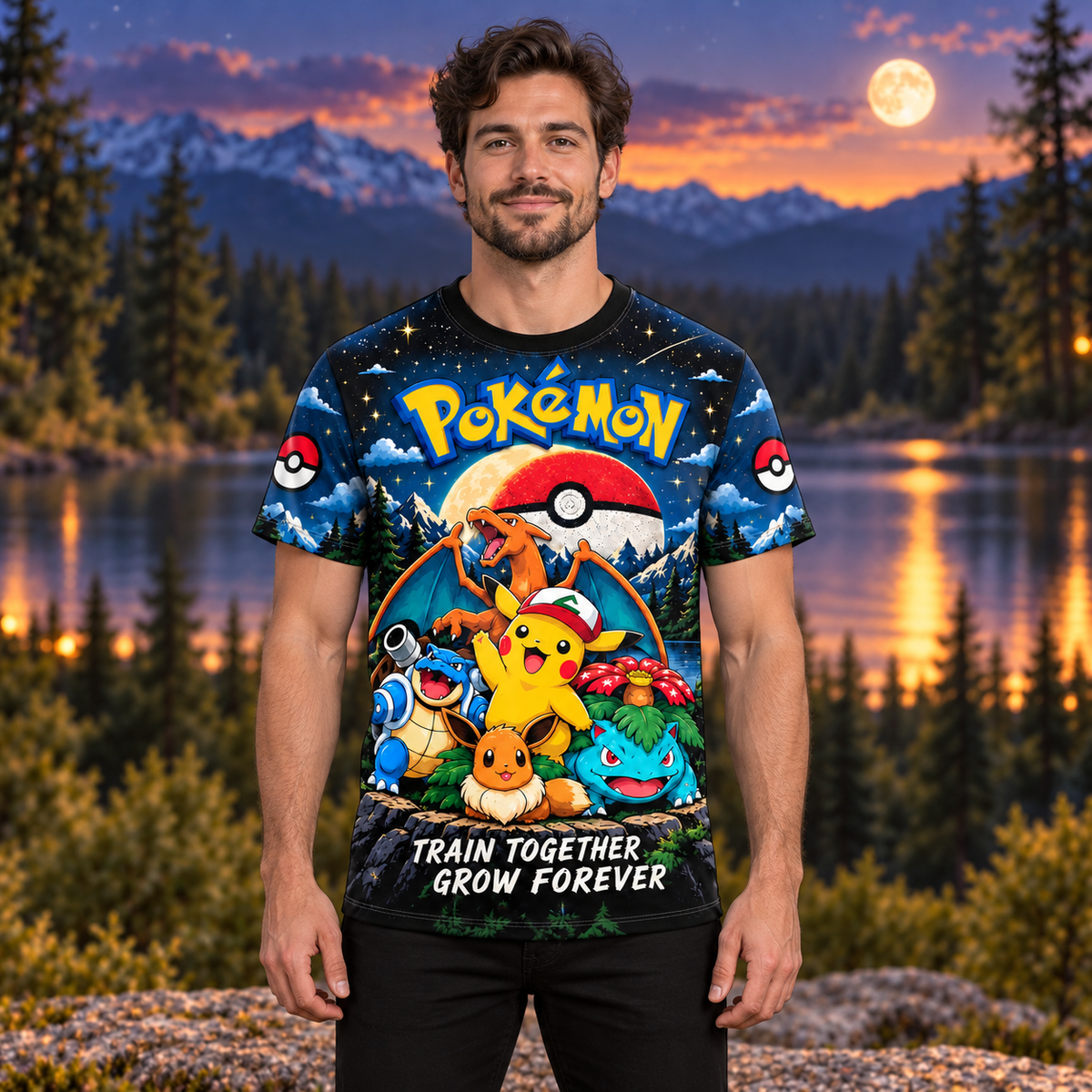 PKM 30th Anniversary AOP T-Shirt Sweatshirt Hoodie