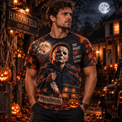 Halloween Michael Myers AOP T-Shirt Sweatshirt Hoodie