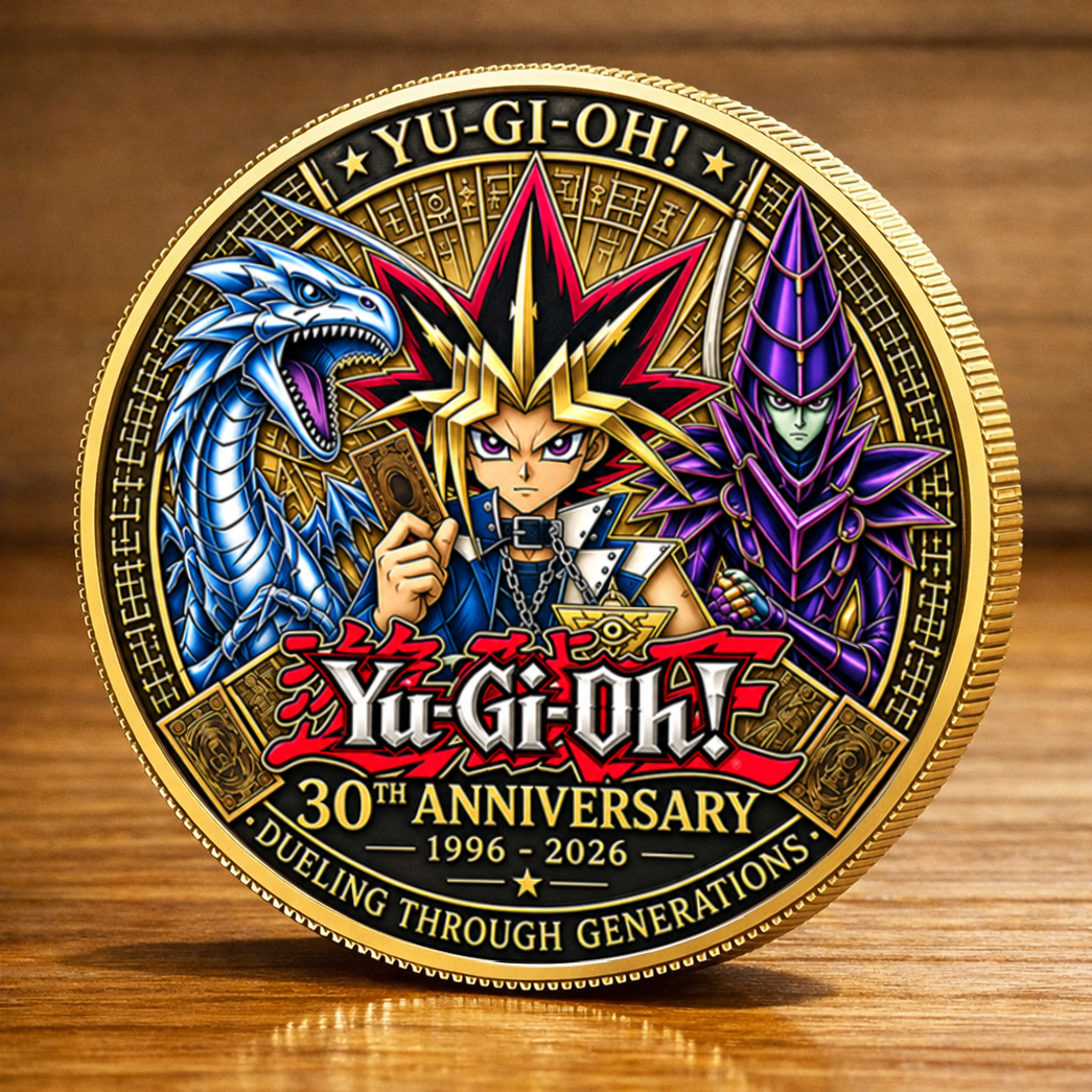 YGO 30th Anniversary Printed Commemorative Coin – Limited Edition Gaming Collector’s Coin