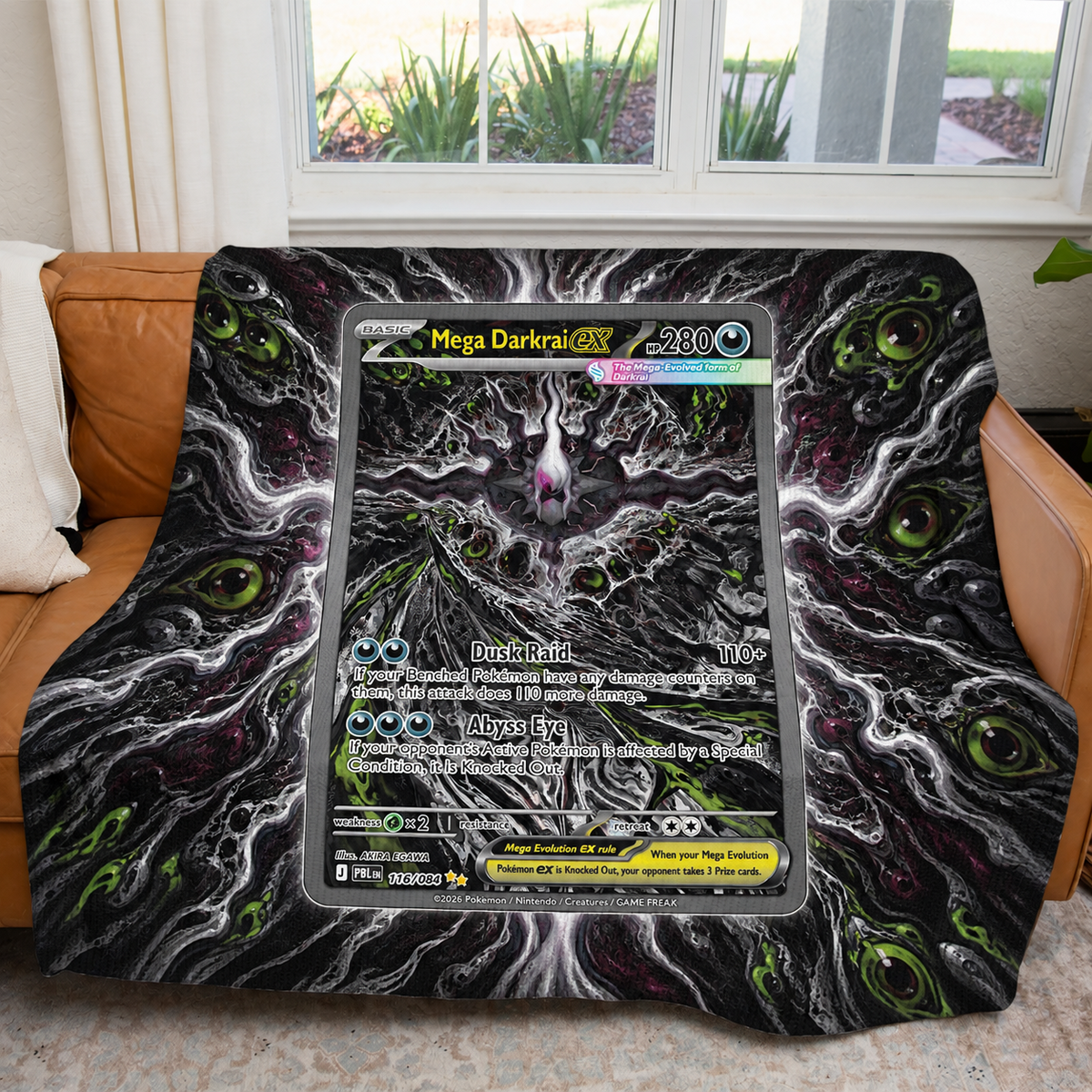 Mega Darkrai Vmax PKM Extended Artwork Pokemon Fleece Blanket