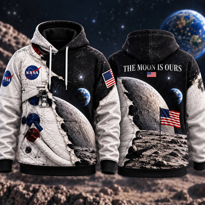The Moon Is Ours AOP T-Shirt Sweatshirt Hoodie